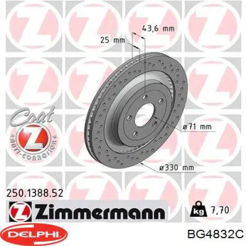 Comprar 09E98911 Brembo Disco de freno trasero