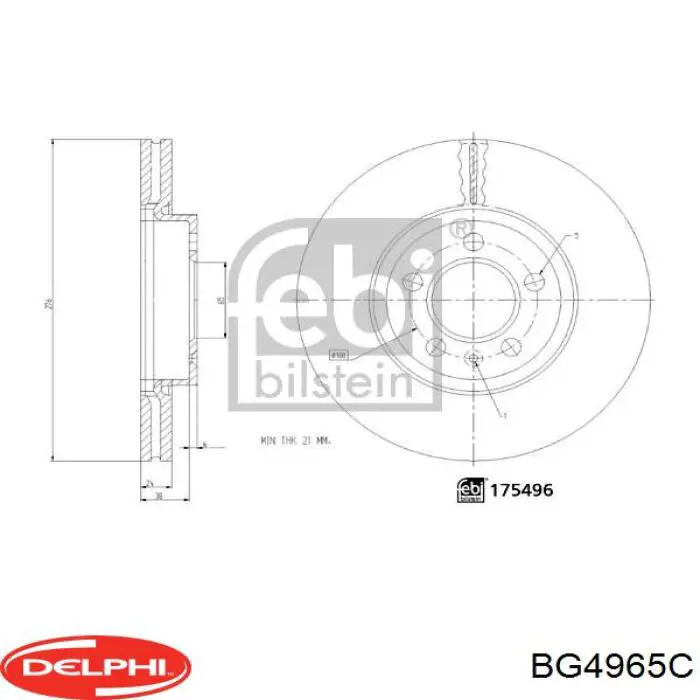 Comprar 8DD355132891 HELLA Freno de disco delantero