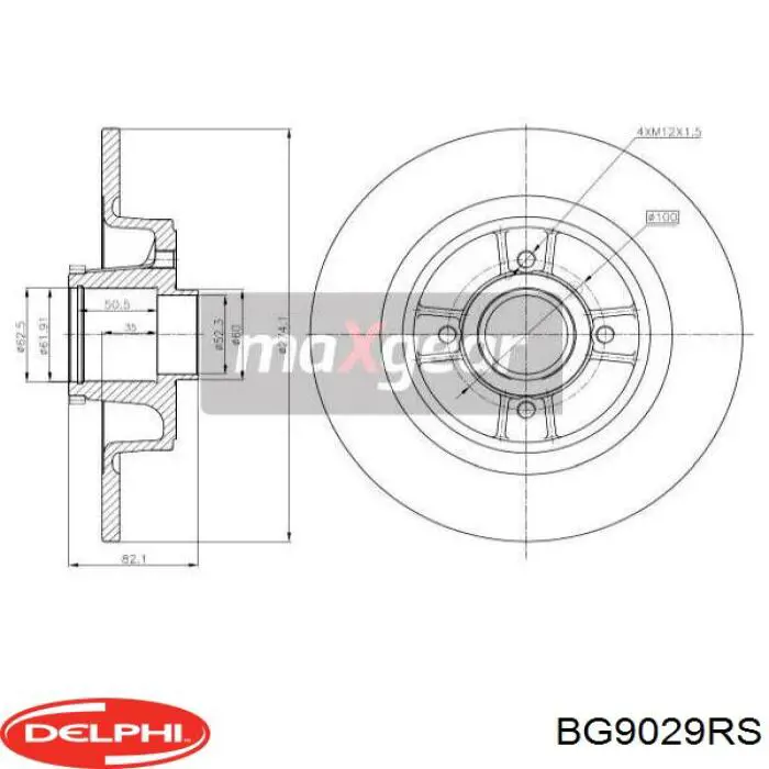 Comprar BG9029RS Delphi Disco de freno trasero