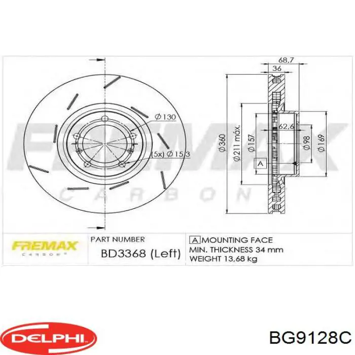 97035140300 VAG freno de disco delantero