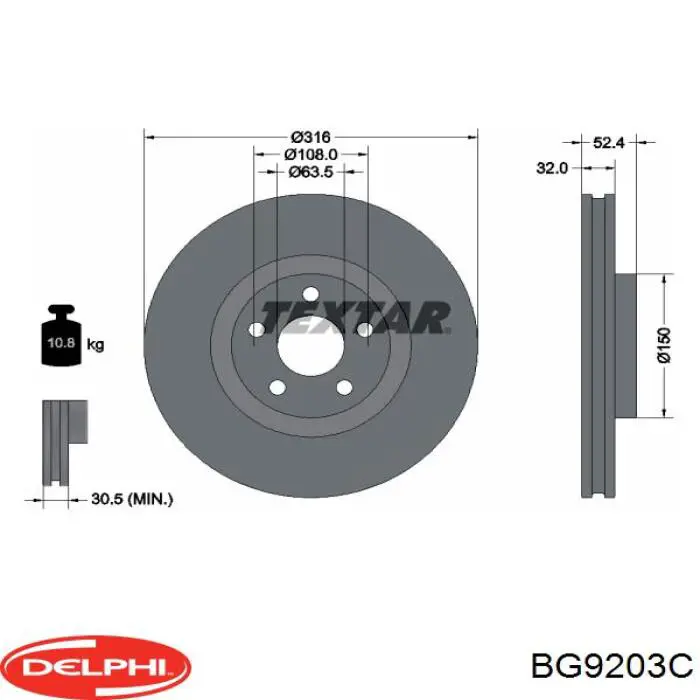 Comprar ADF124374 Blue Print Freno de disco delantero