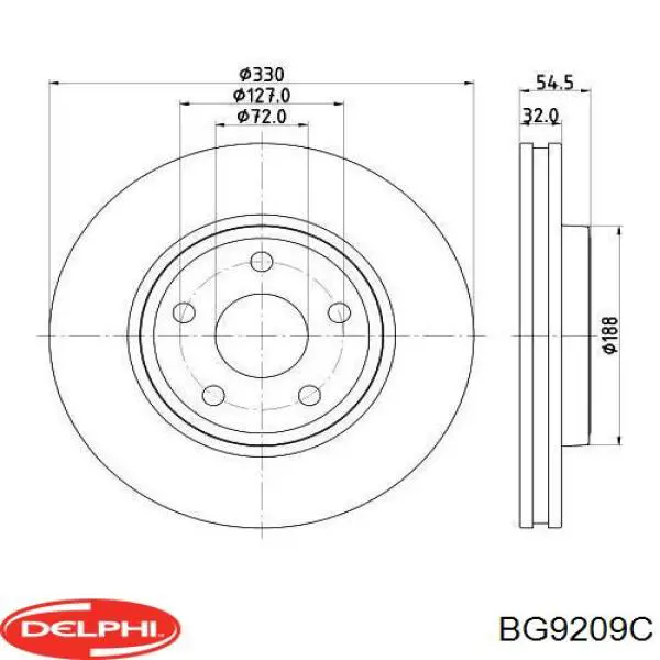 BG9209C Delphi freno de disco delantero