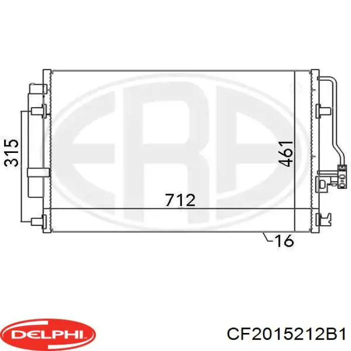 CF20152-12B1 Delphi condensador aire acondicionado
