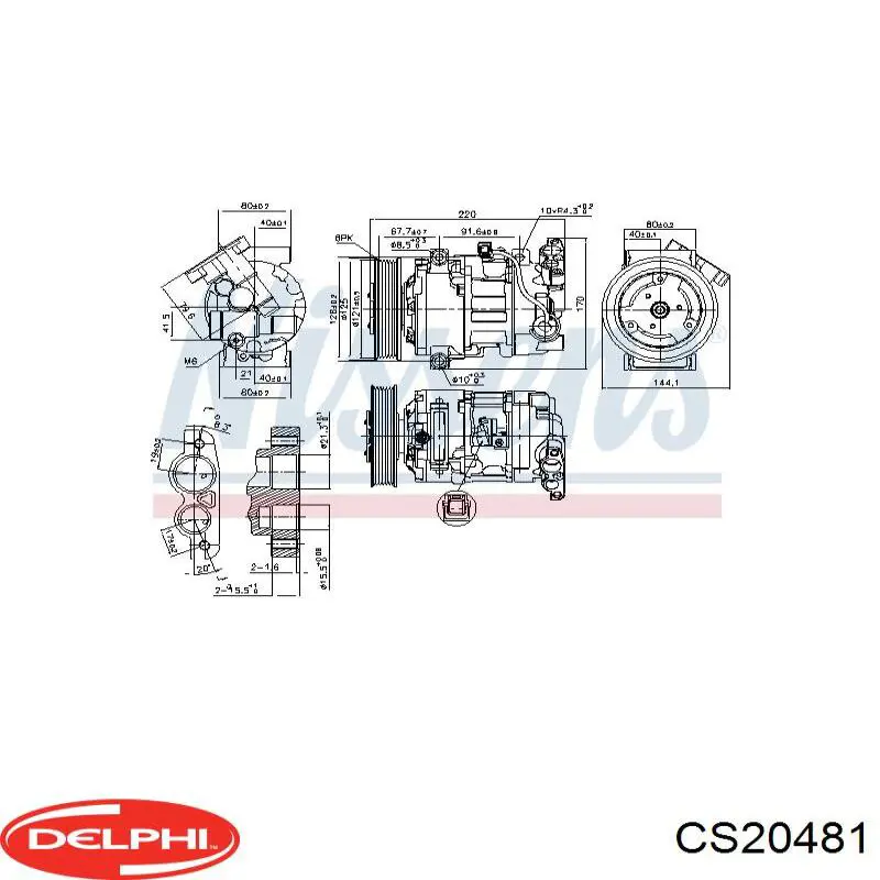 CS20481 Delphi compresor de aire acondicionado