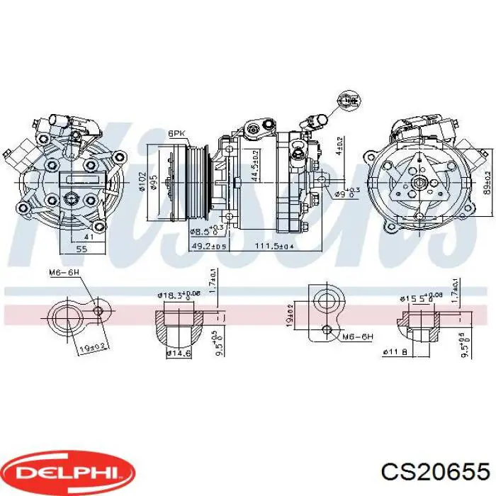 CS20655 Delphi compresor de aire acondicionado