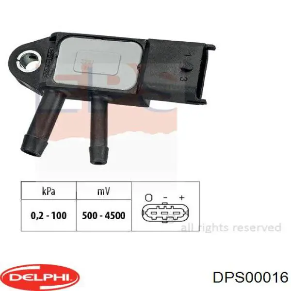 DPS00016 Delphi sensor de presion gases de escape