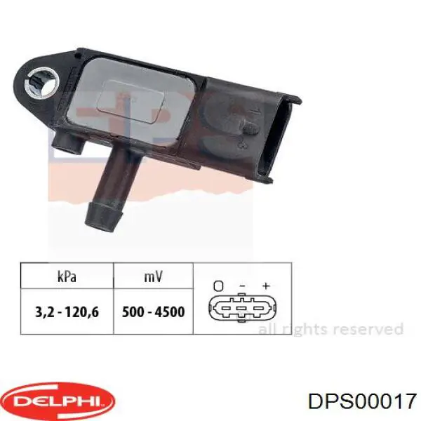 DPS00017 Delphi sensor de presion gases de escape