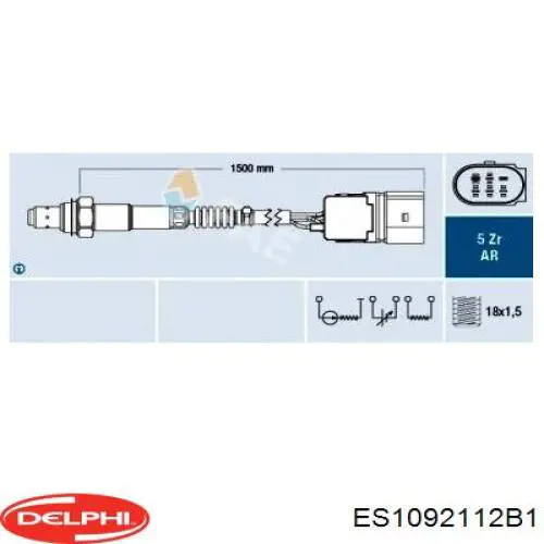 Sensor de oxígeno previo al catalizador ES1092112B1 Delphi