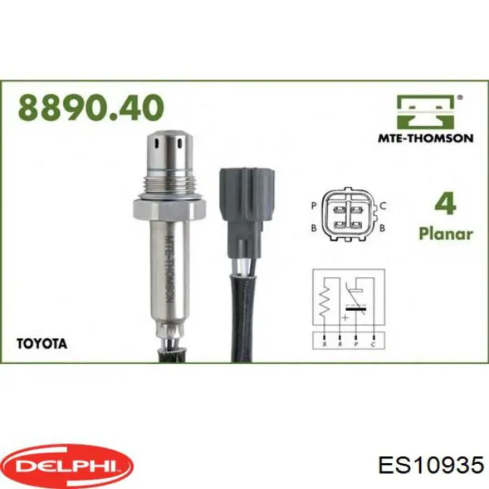 ES10935 Delphi sonda lambda sensor de oxigeno para catalizador