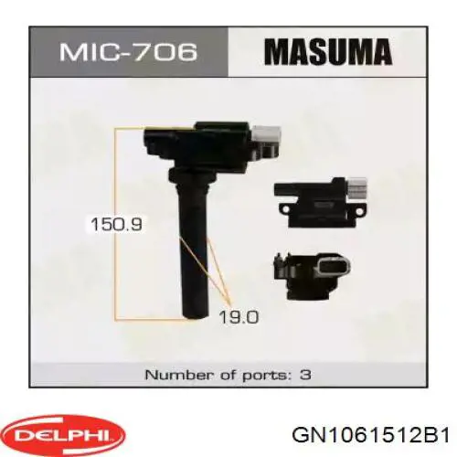 Comprar GN1061512B1 Delphi Bobina