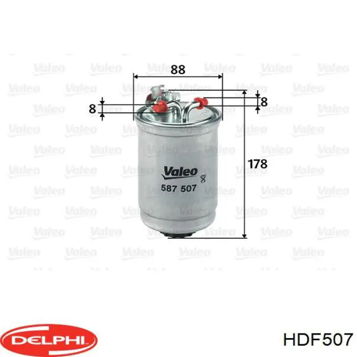 HDF507 Delphi filtro combustible