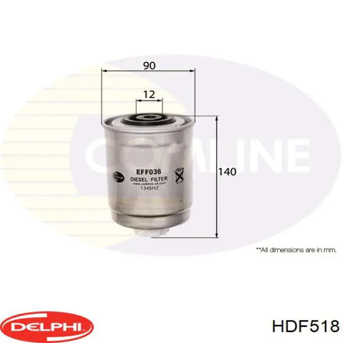 HDF518 Delphi filtro combustible