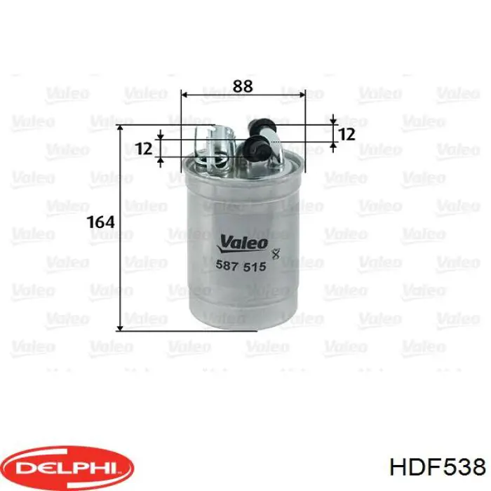 HDF538 Delphi filtro combustible