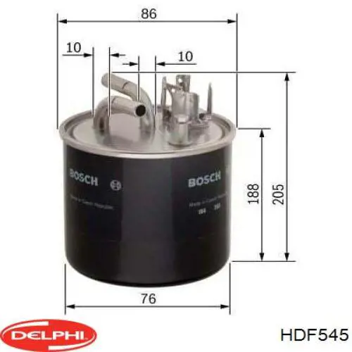 HDF545 Delphi filtro combustible