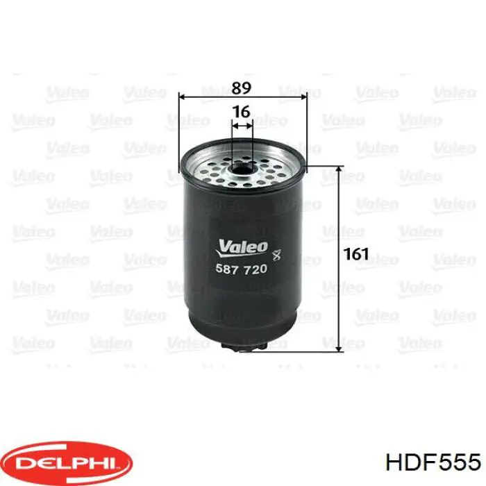 HDF555 Delphi filtro combustible