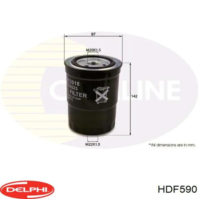 HDF590 Delphi filtro combustible