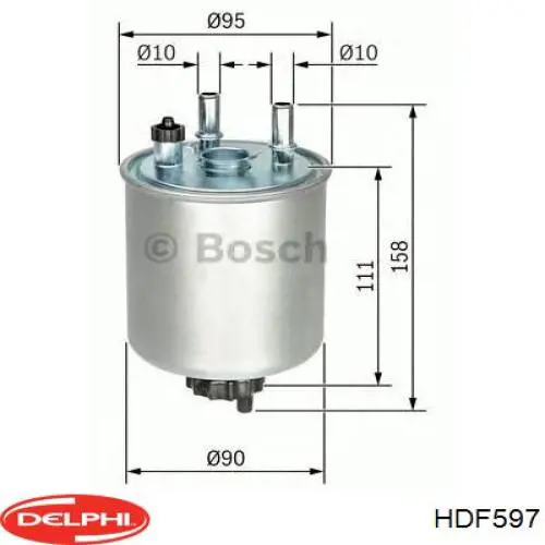 HDF597 Delphi Filtro de gasolina