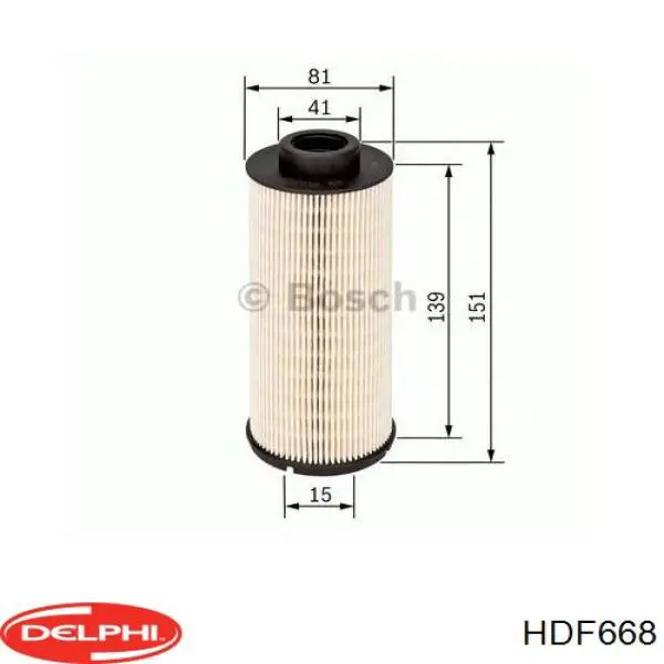 HDF668 Delphi filtro combustible