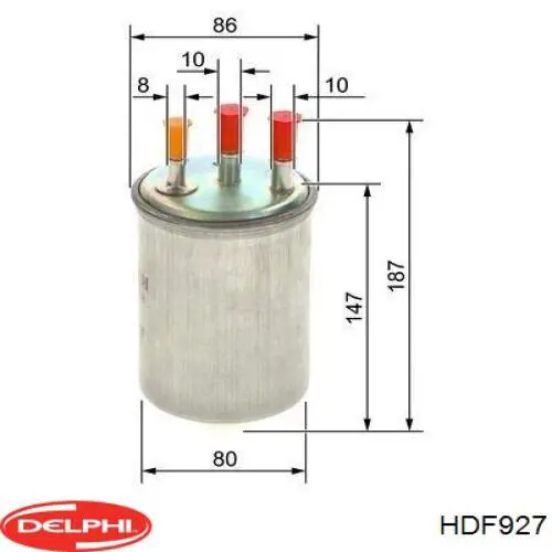 HDF927 Delphi Filtro de gasolina