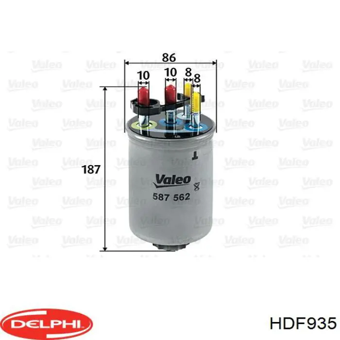 HDF935 Delphi filtro combustible