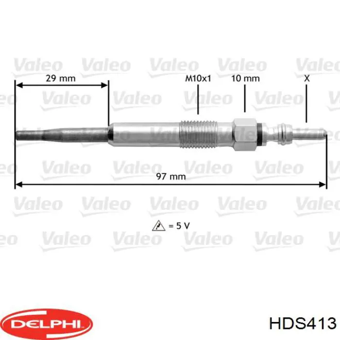HDS413 Delphi bujía de incandescencia