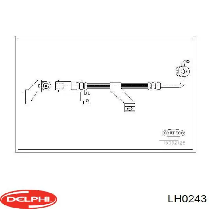 LH0243 Delphi latiguillos de freno delantero derecho