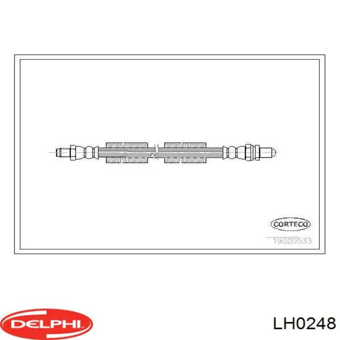 LH0248 Delphi latiguillo de freno trasero