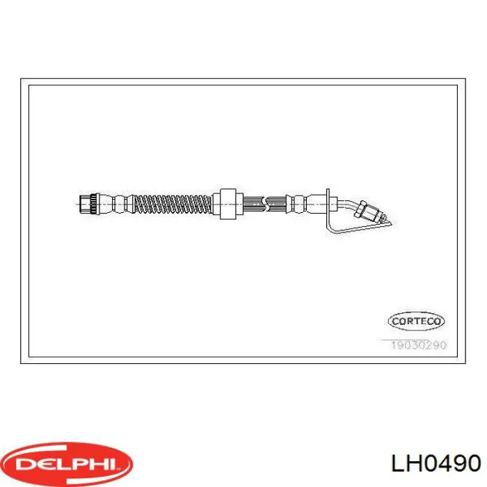 LH0490 Delphi latiguillo de freno delantero