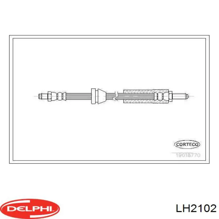 LH2102 Delphi latiguillo de freno trasero izquierdo