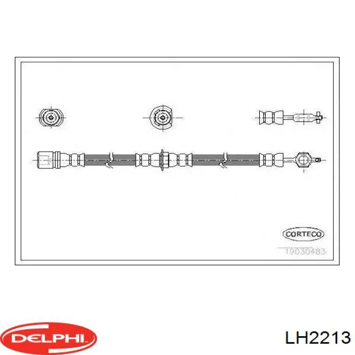 LH2213 Delphi latiguillos de freno delantero izquierdo