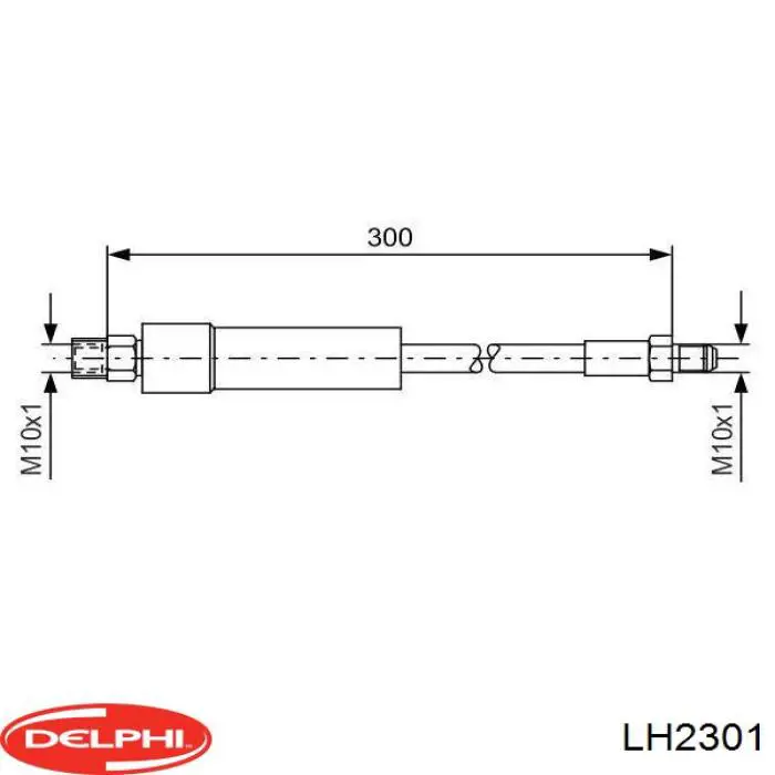 LH2301 Delphi latiguillo de freno trasero