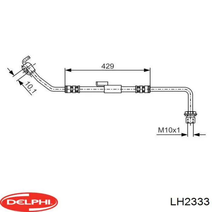 LH2333 Delphi latiguillos de freno delantero derecho