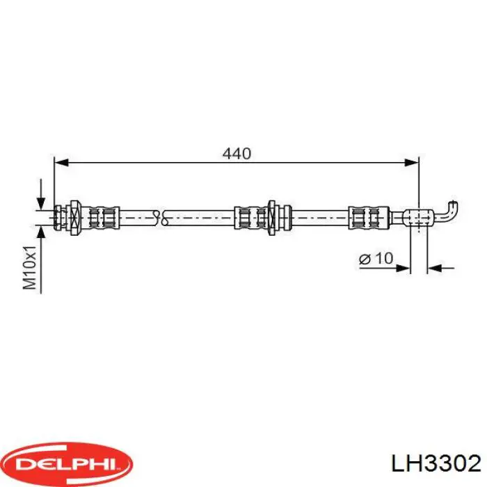 Latiguillo de freno delantero Mazda 323 3 BF