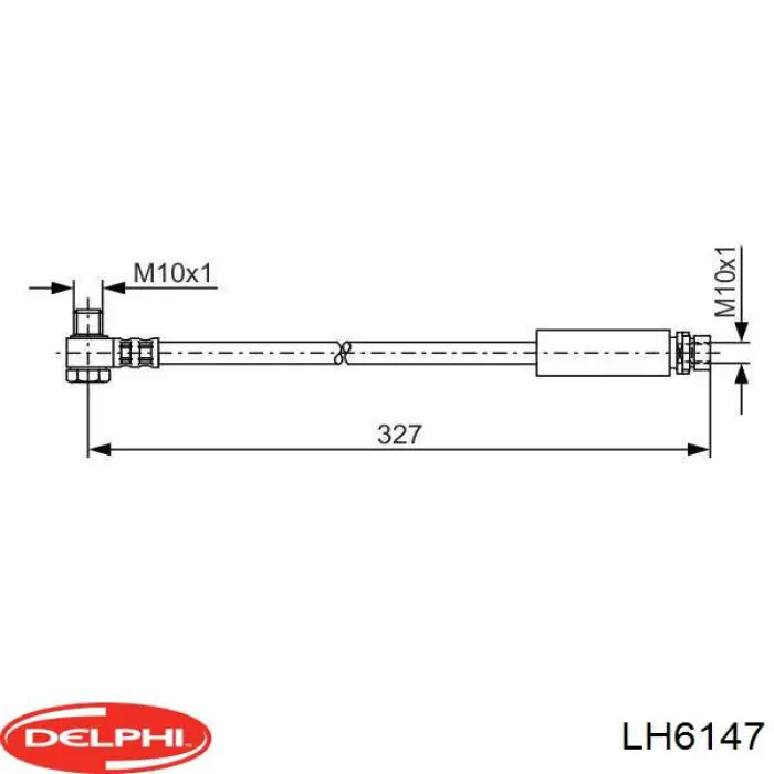 LH6147 Delphi latiguillo de freno trasero