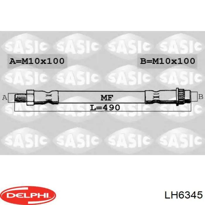 LH6345 Delphi tubo flexible de frenos