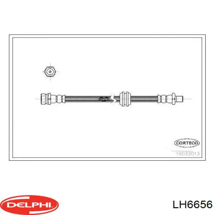 LH6656 Delphi latiguillo de freno trasero