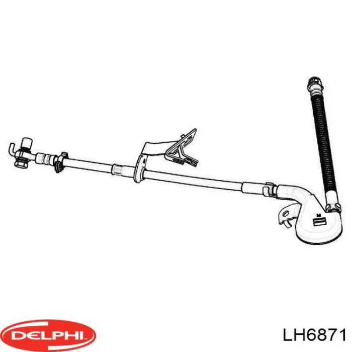 LH6871 Delphi latiguillos de freno delantero derecho