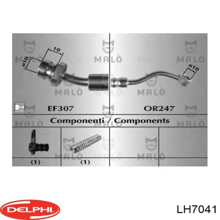 Manguera de freno trasera izquierda Delphi LH7041 precio, desde 30,90 EUR