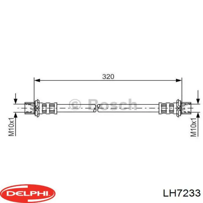 180234 Febi Tubo flexible de frenos delantero izquierdo 