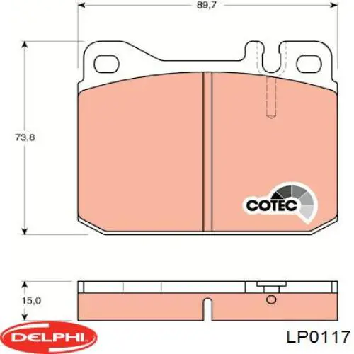 Comprar LP0117 Delphi Pastillas delanteras de freno