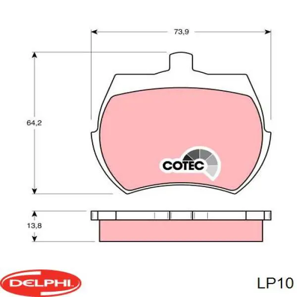 LP10 Delphi Pastillas delanteras