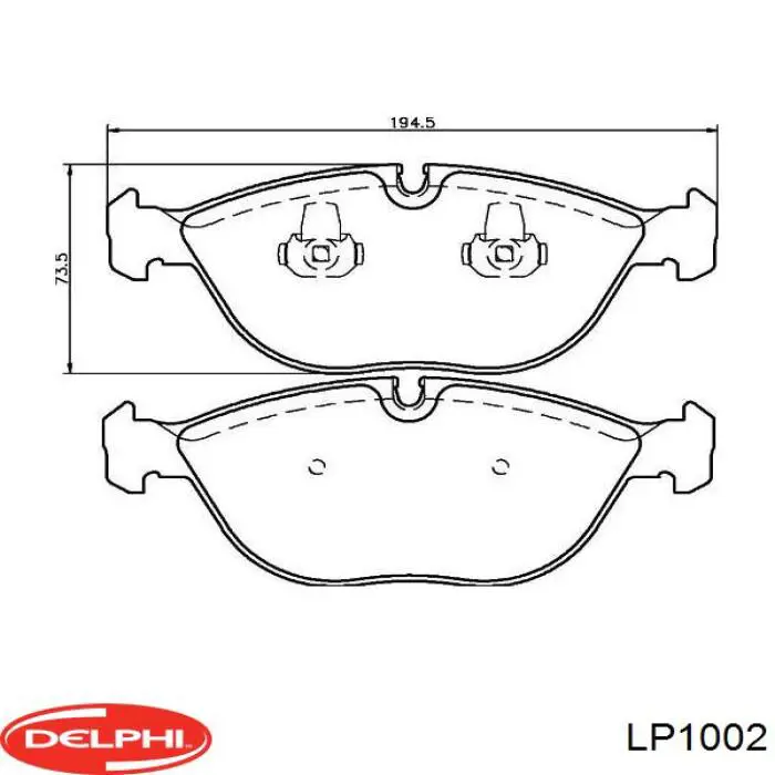 Comprar LP1002 Delphi Pastillas delanteras de freno