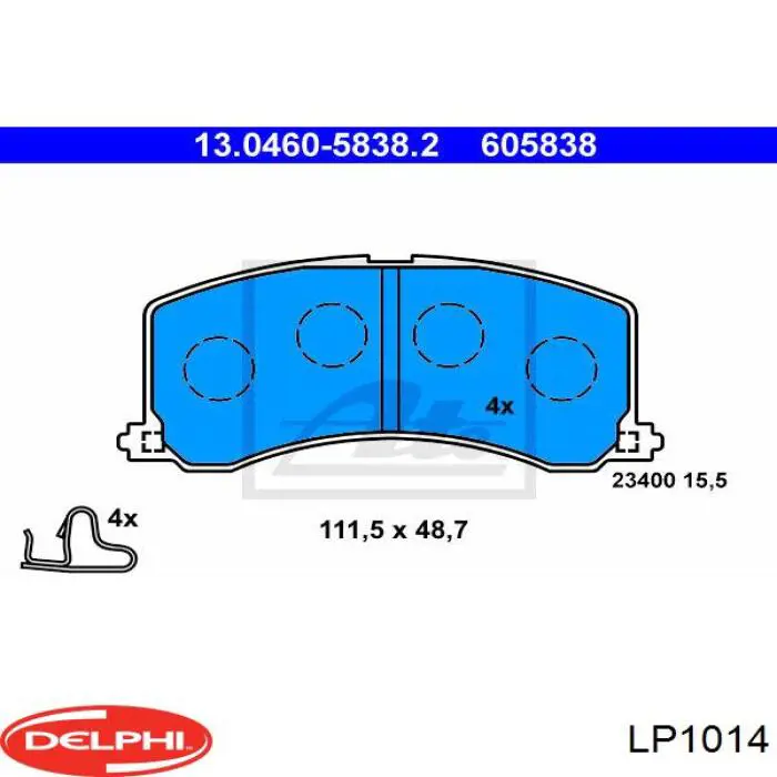 Comprar LP1014 Delphi Pastillas delanteras de freno