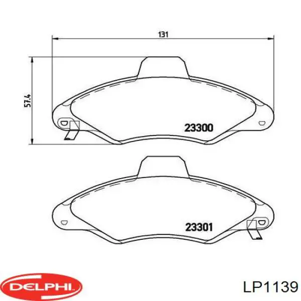 Comprar LP1139 Delphi Pastillas delanteras de freno