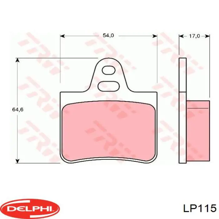 LP115 Delphi pastillas de freno traseras