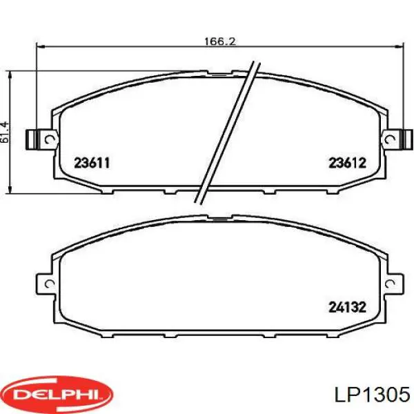 Pastillas freno delanteras Delphi LP1305 precio, desde 29,14 EUR