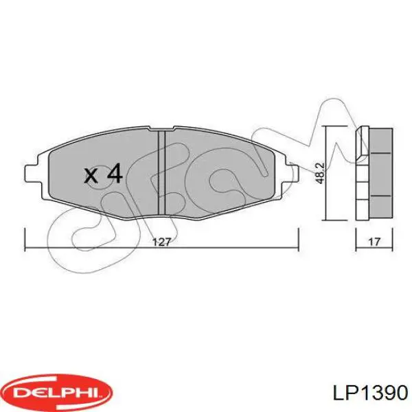 LP1390 Delphi pastillas de freno delanteras