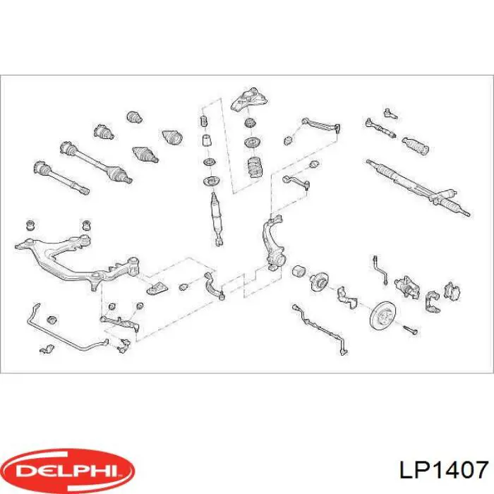Pastillas de freno LP1407 Delphi