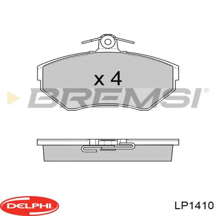 Pastillas de freno LP1410 Delphi