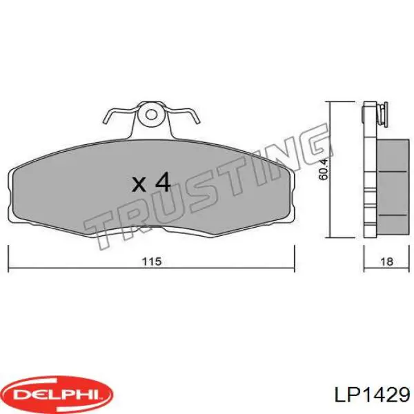 LP1429 Delphi pastillas de freno delanteras